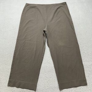 Vintage Chico's Design 2 (Women's Large) Brown High Rise Capri Pants (34x21)